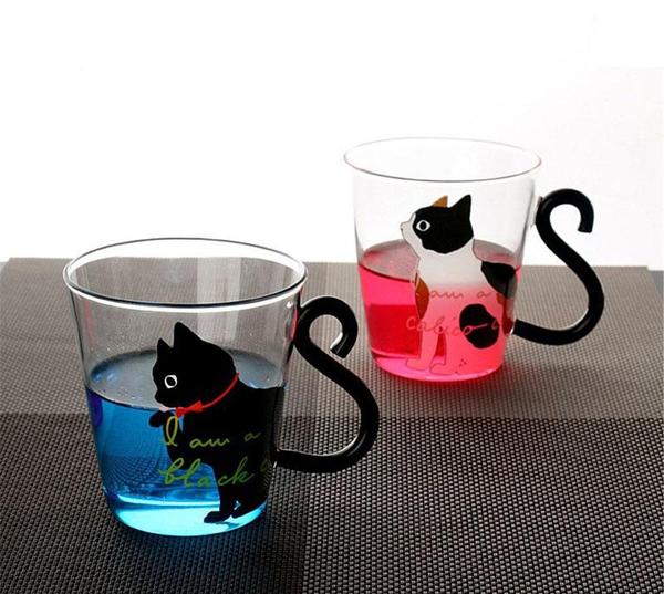 Meow - Glass Cat Mug