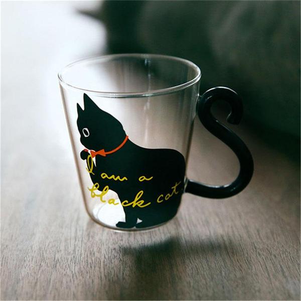 Meow - Glass Cat Mug