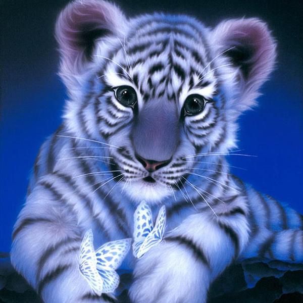 Playful Baby Tiger - GemPaint™ Kit