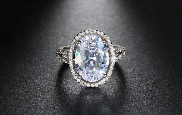 Oval Cut 6ct CZ Ring