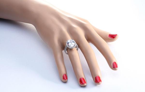 Oval Cut 6ct CZ Ring