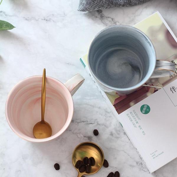 Marble Porcelain Mr & Mrs Coffee Mugs