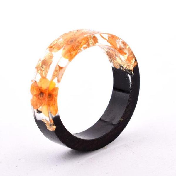 Flower Resin Rings