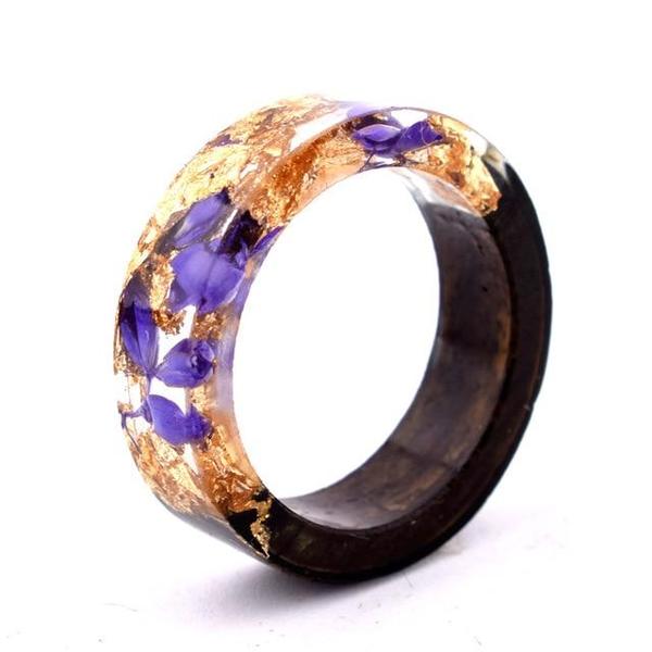 Flower Resin Rings