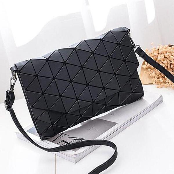 Abstract Geometric Matte Shoulder Bag