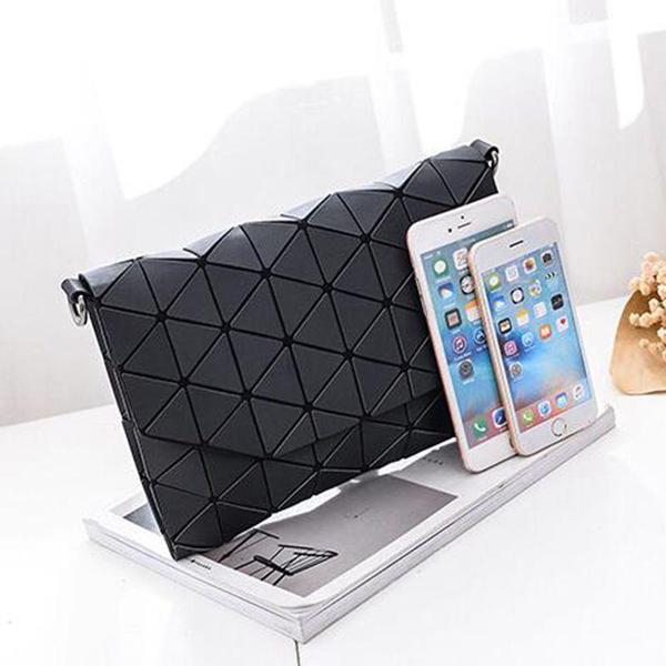 Abstract Geometric Matte Shoulder Bag