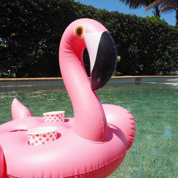 Rosalie - Floating Flamingo Cup Holder
