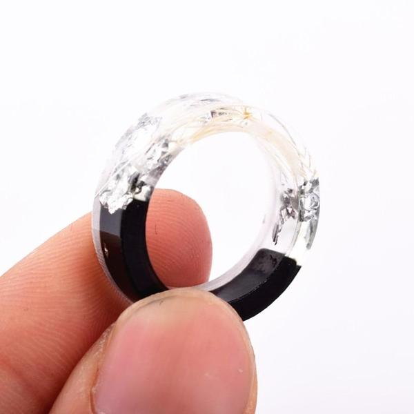 Flower Resin Rings