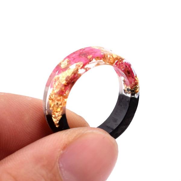 Flower Resin Rings