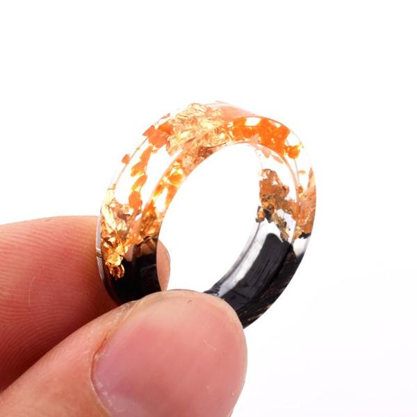 Flower Resin Rings