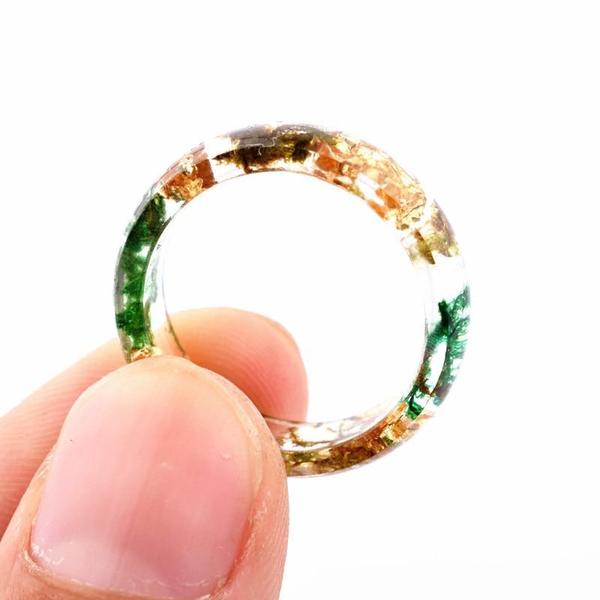 Flower Resin Rings