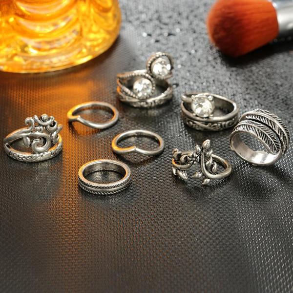 Chunky Boho Midi Ring Sets