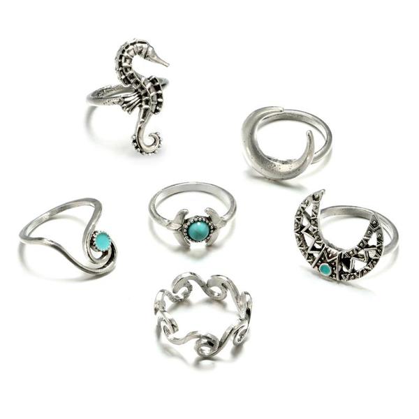 Chunky Boho Midi Ring Sets