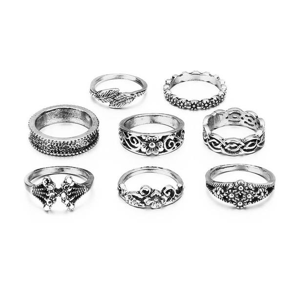 Chunky Boho Midi Ring Sets