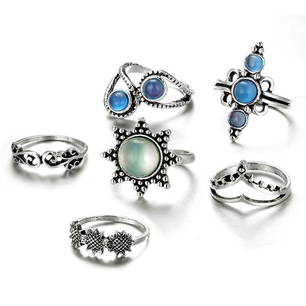 Chunky Boho Midi Ring Sets
