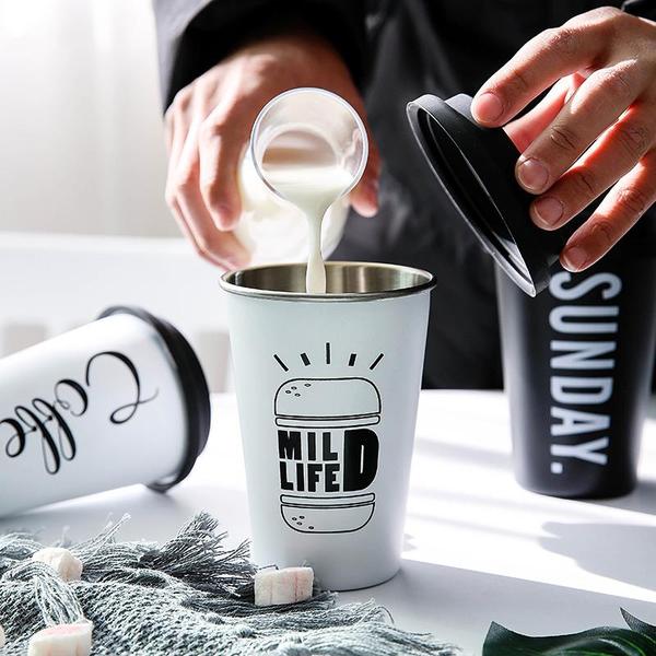 Travel Mug with Lid & Reusable Straw