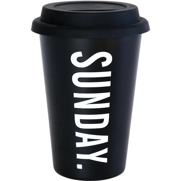 Travel Mug with Lid & Reusable Straw