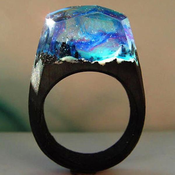 Quanta - Northern Lights Resin Ring