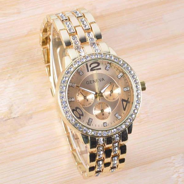 Rose Gold Rhinestone Watch - 80% Off