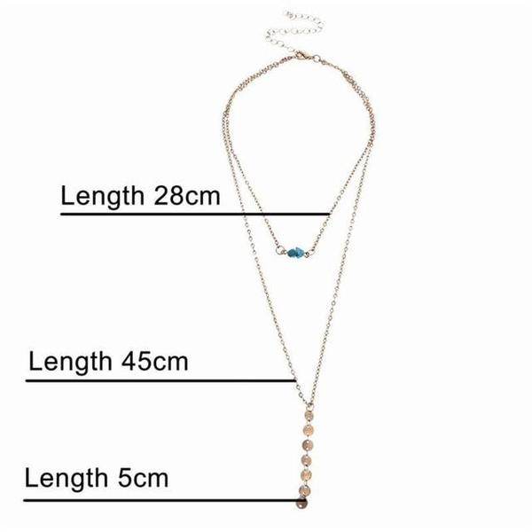 Multi Layered Boho Droplet Necklaces