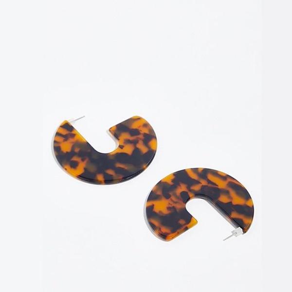 Nora - Flat Semi Hoop Earrings