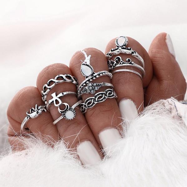 Bohemian Ring Stack - 10 Ring Set