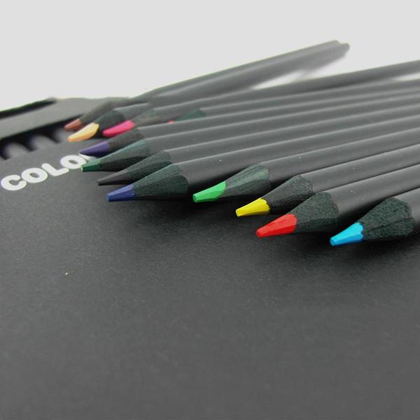12 Set Colored Wooden Pencils