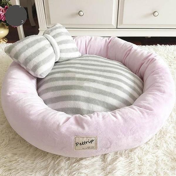 Lola - Round Princess Bow Tie Pet Bed