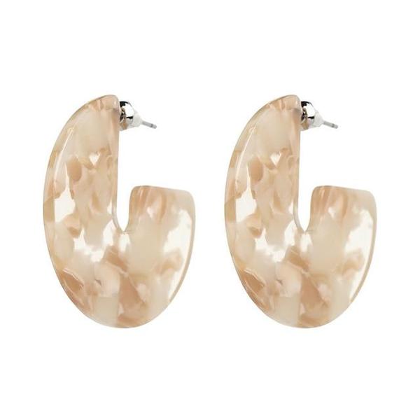 Nora - Flat Semi Hoop Earrings