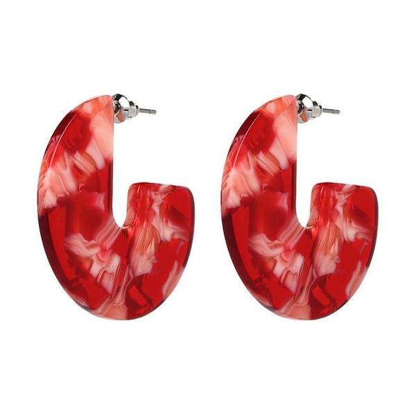 Nora - Flat Semi Hoop Earrings