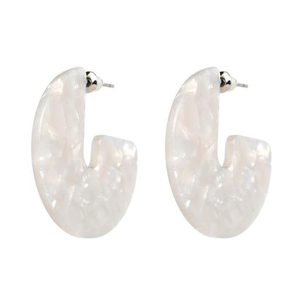 Nora - Flat Semi Hoop Earrings