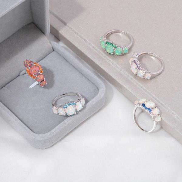 Lux - Fire Opal Garnet Ring