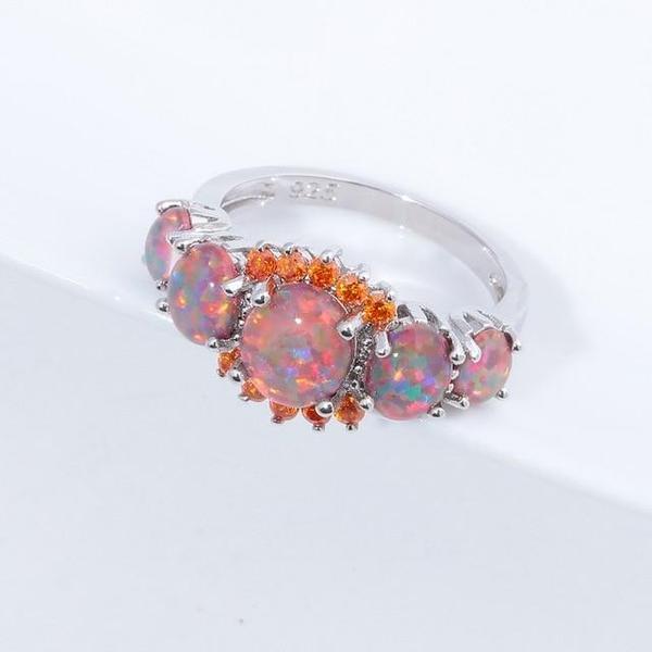 Lux - Fire Opal Garnet Ring