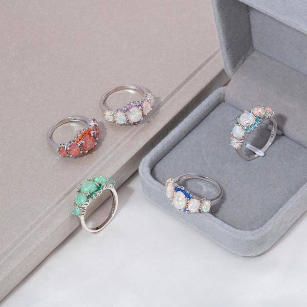 Lux - Fire Opal Garnet Ring