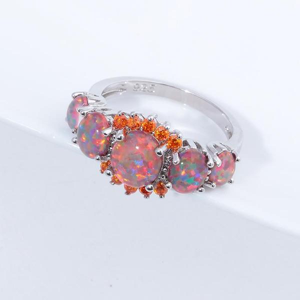 Lux - Fire Opal Garnet Ring