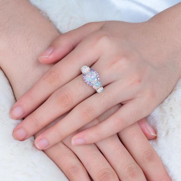 Lux - Fire Opal Garnet Ring