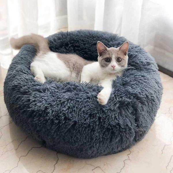 Mini - Round Fluffy Plush Pet Bed