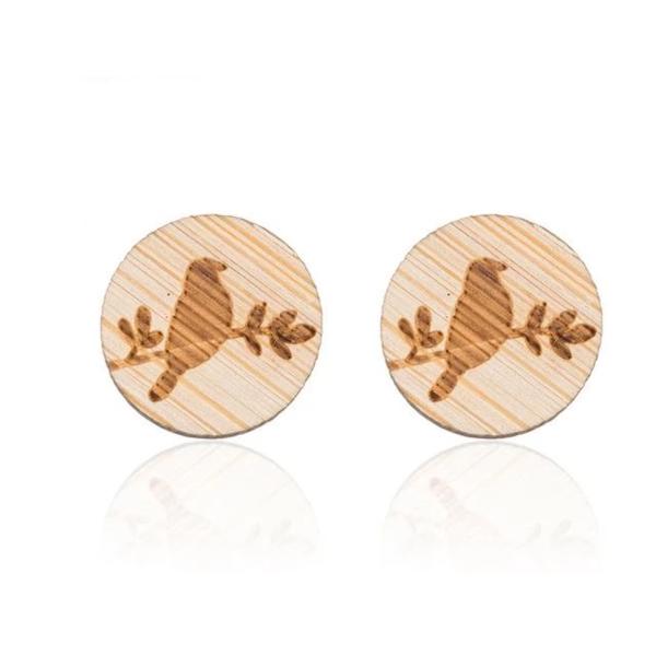 Cute Wooden Stud Earrings