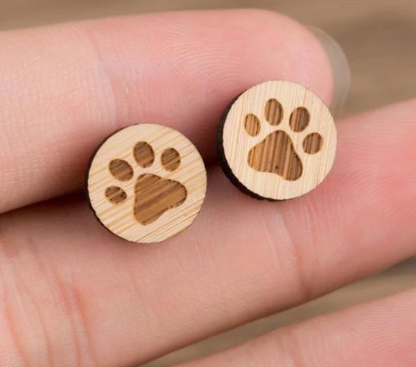 Cute Wooden Stud Earrings