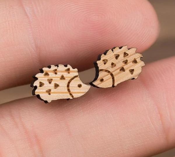 Cute Wooden Stud Earrings