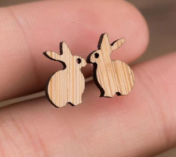 Cute Wooden Stud Earrings
