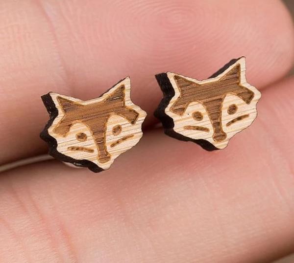 Cute Wooden Stud Earrings