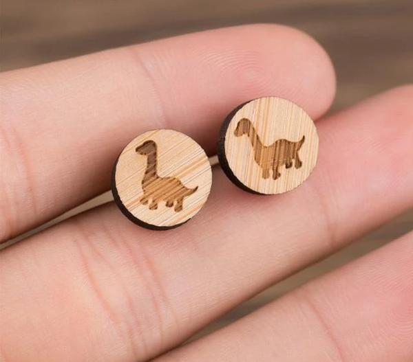Cute Wooden Stud Earrings