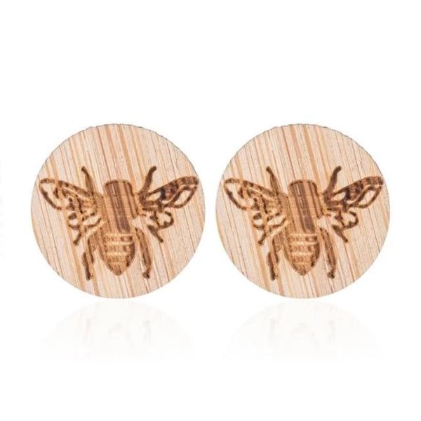 Cute Wooden Stud Earrings