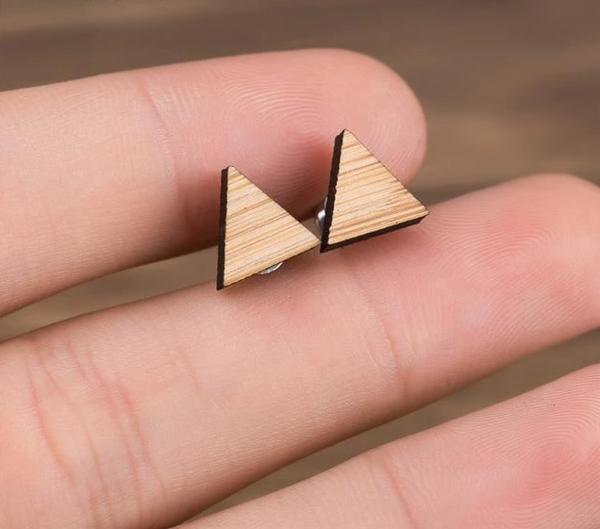 Cute Wooden Stud Earrings