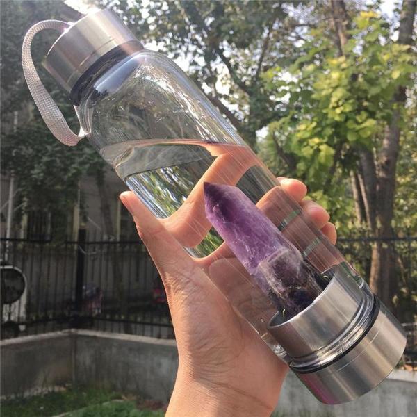 Indigo - Quartz Crystal Water Bottle