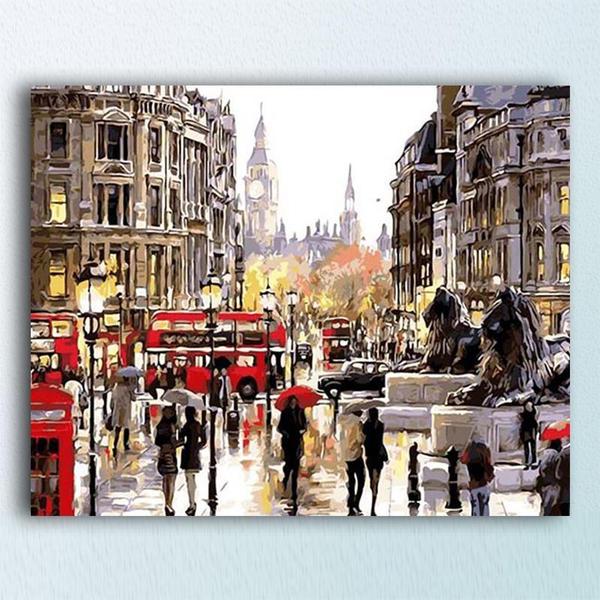 Rainy Day in London - Van-Go Paint-By-Number Kit