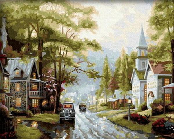 Small Town - Van-Go Paint-By-Number Kit