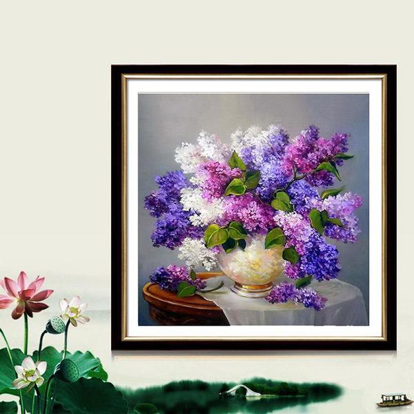 Purple Flowers - GemPaint™ Kit