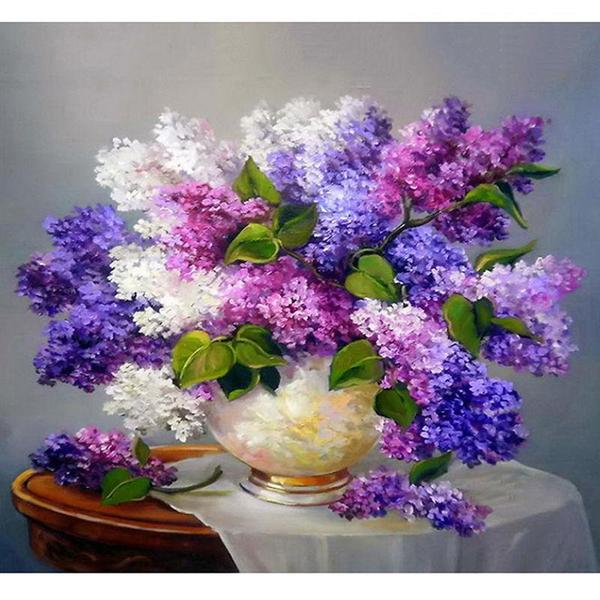 Purple Flowers - GemPaint™ Kit